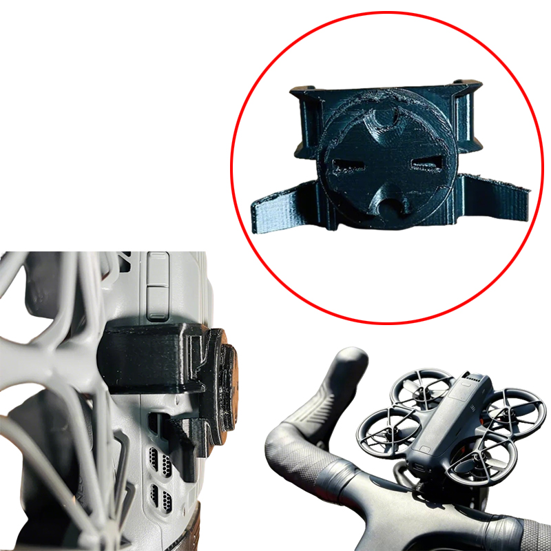 Drone Bike Rc - DJI Neo2 RCドローン用バイク/オートバイマウントアダプター クイックリリースバックル Garmin/Wahooコンピューター対応 固定ベース
