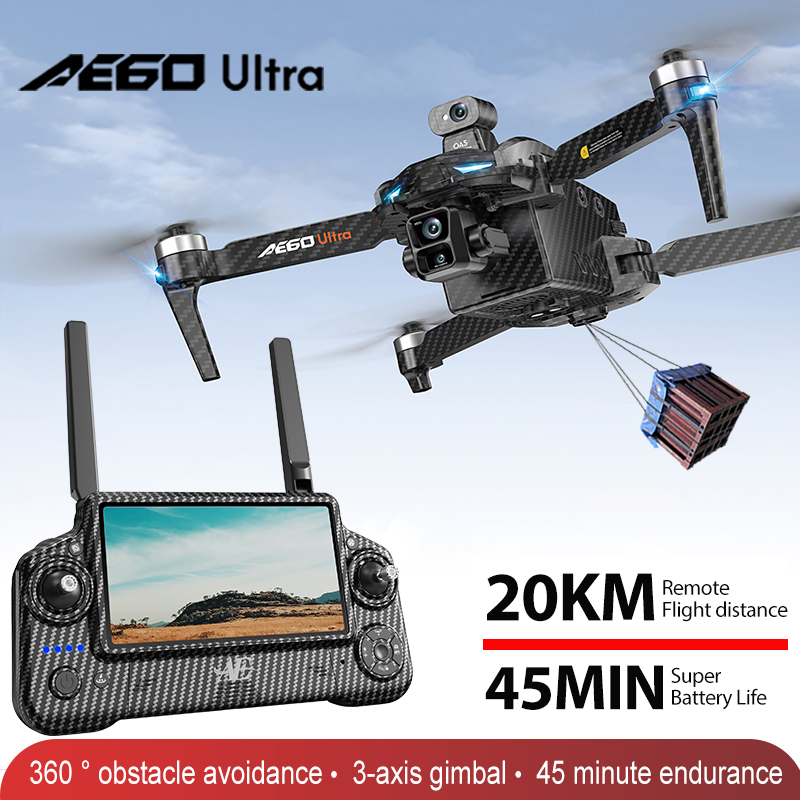 Dron Rc Quadcopter - AE60 GPSドローン プロフェッショナル 8Kカメラ 3軸ジンバル 空撮FPV