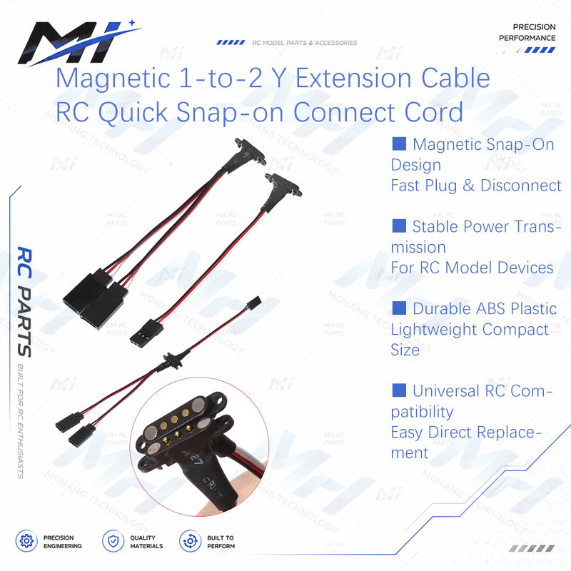 Drone Rc Remote Control - マグネティック1-2 Y型延長ケーブル JRプラグ クイックディスコネクト RCカー ドローン