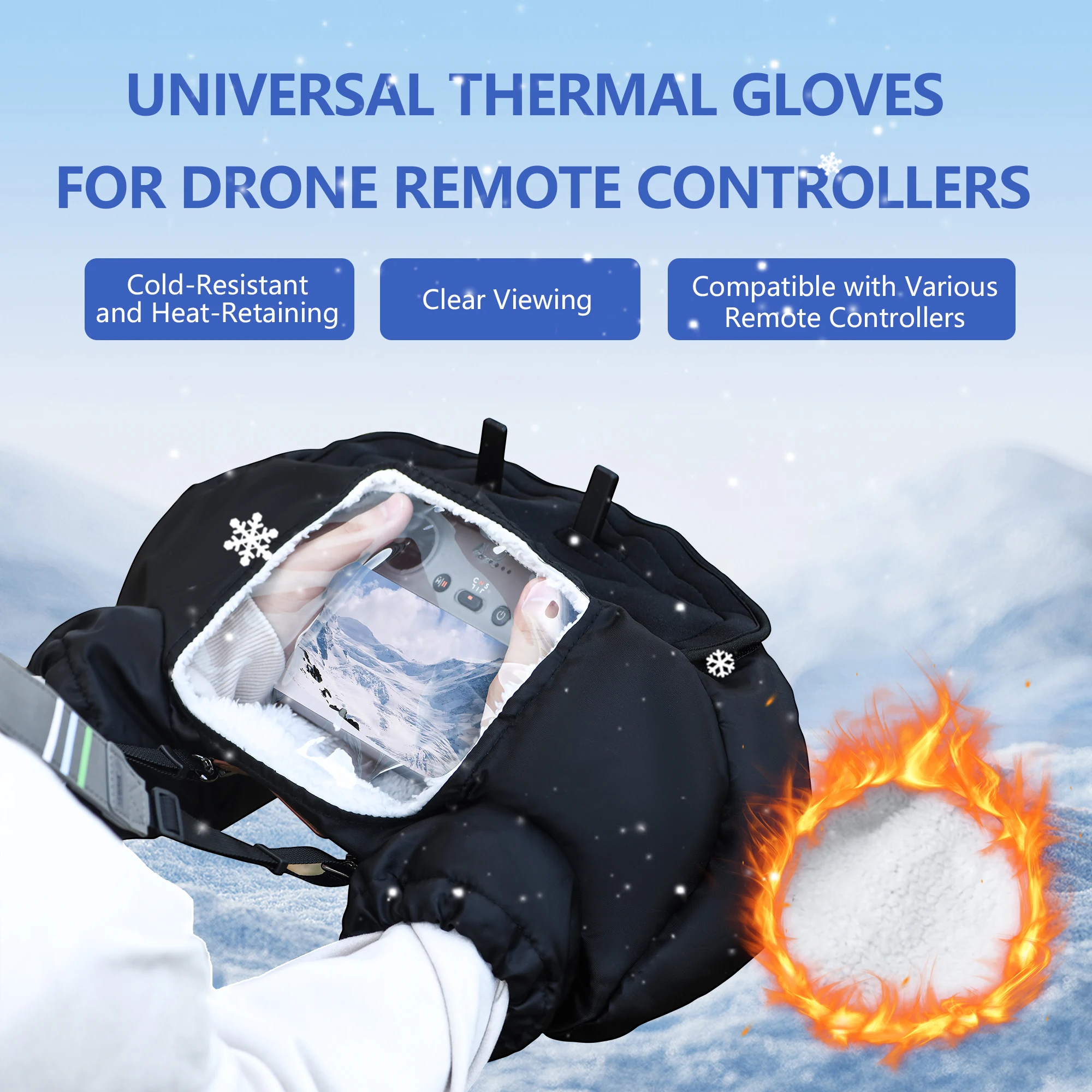 Drone Rcfpvpro - 冬用暖かいグローブ ドローン飛行用耐寒パイロットグローブ DJI Avata 360/Mavic 4