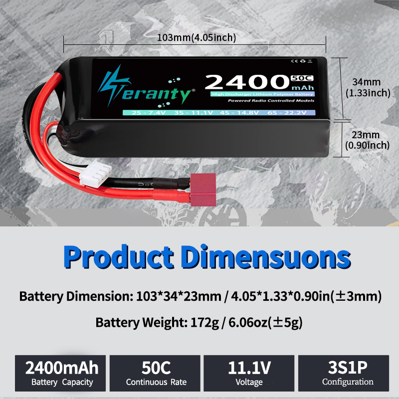 TERANTY 3S 2200/2400/2600mAh リ - Drone Rc Link のレビューと価格