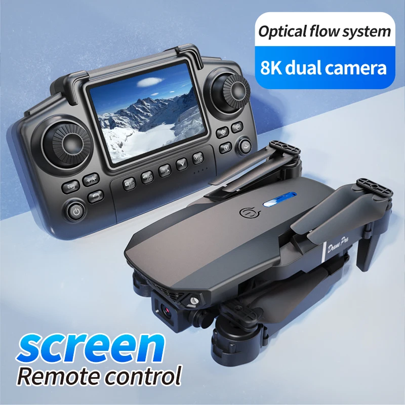 プロフェッショナルE88 PROドローン、スクリーン付き8K - Dron Rc Quadcopter のレビューと価格