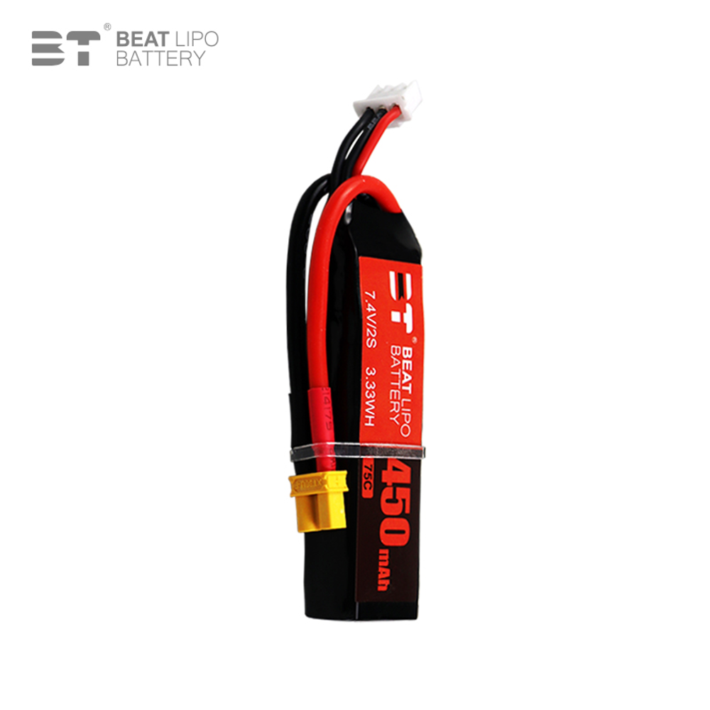 ビート 2S 7.4V 450mAh 75C リポバッテリー - Drone Rc Link のレビューと価格