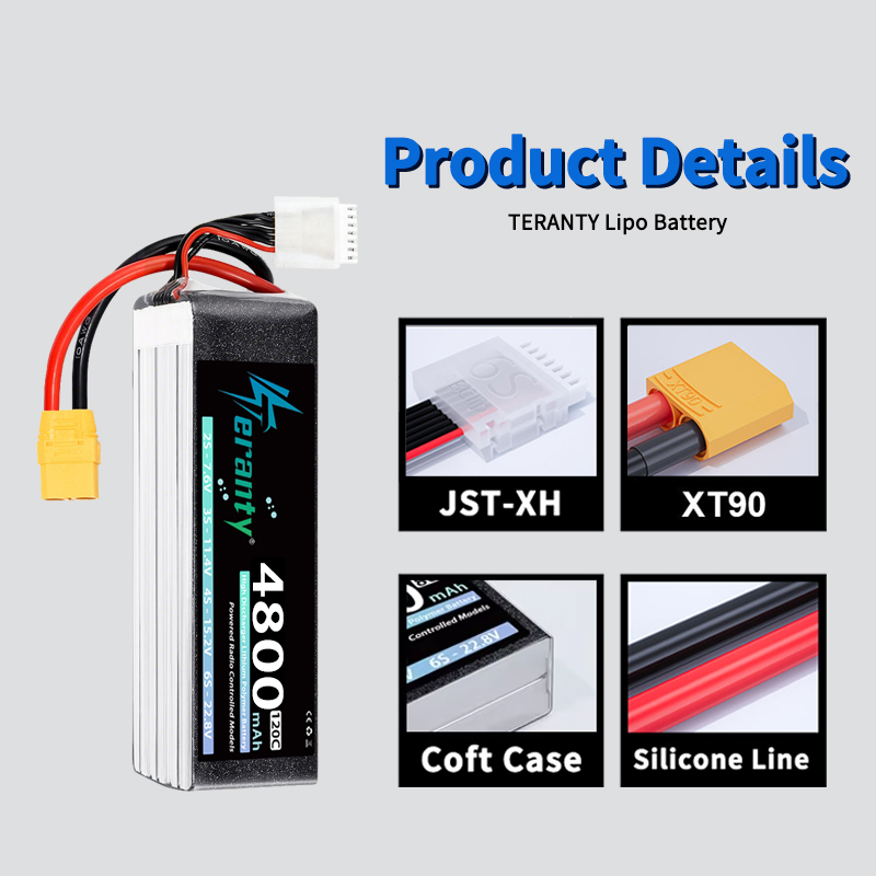 TERANTY 6S 4800mAh リポバッテリー 22. - Drone Rc Link のレビューと価格