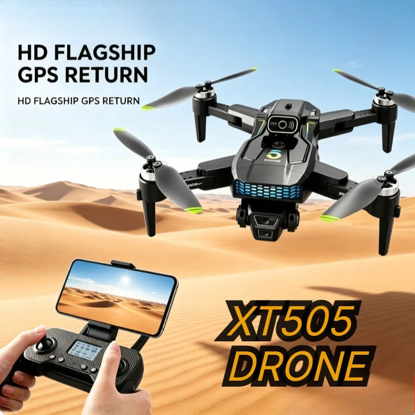 オリジナルXT505折りたたみ式GPSドローン 8Kデュアル - Xt505 Rc Drone のレビューと価格