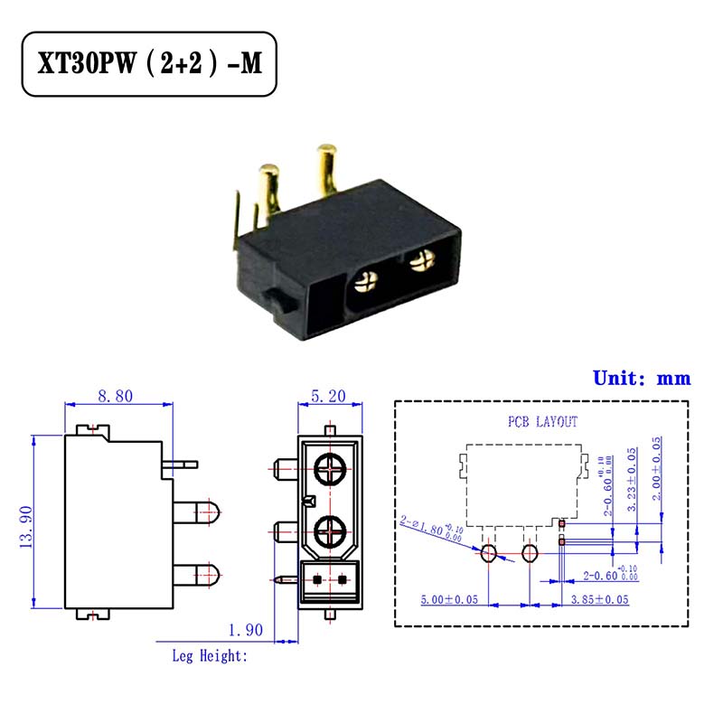 5個入り Amass XT30(2+2)-F XT30PB( - Drone Rc Link のレビューと価格