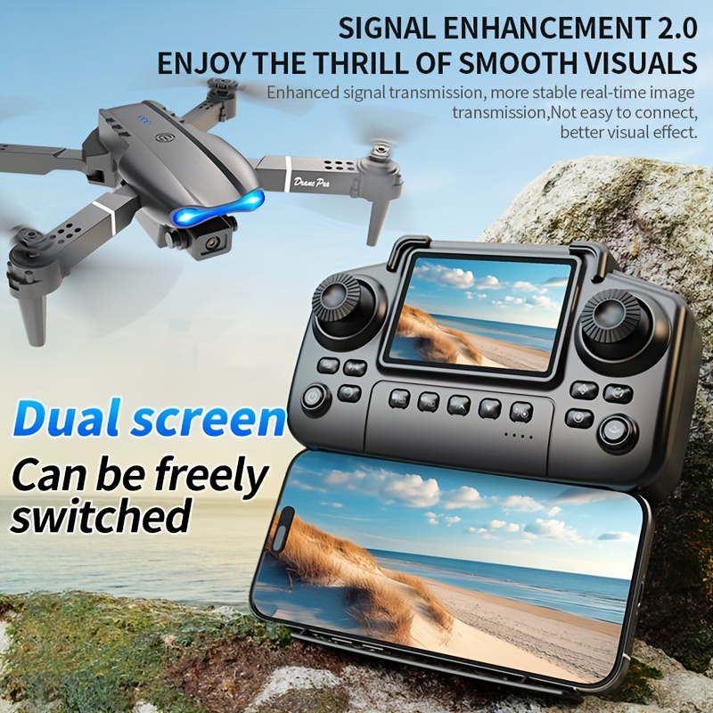 E99 PRO MAX：デュアルHDカメラ、画面付きリモコン - Dron Rc Quadcopter のレビューと価格