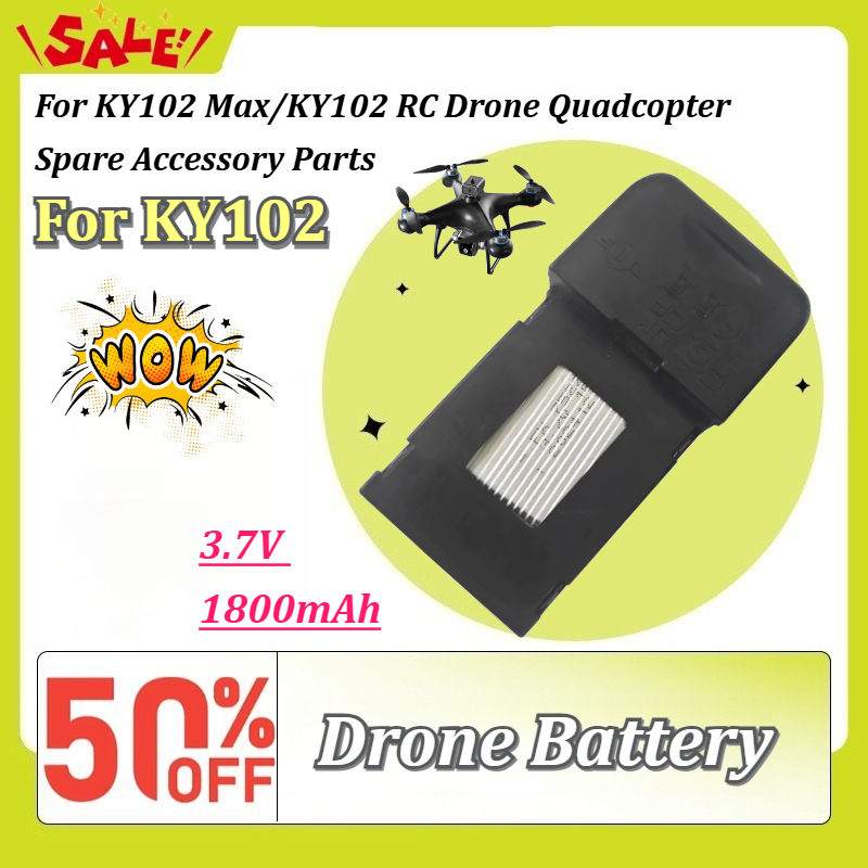 新しいKY102 3.7V 1800mAhリチウム交換バッテ - Drone Ky102 Rc のレビューと価格
