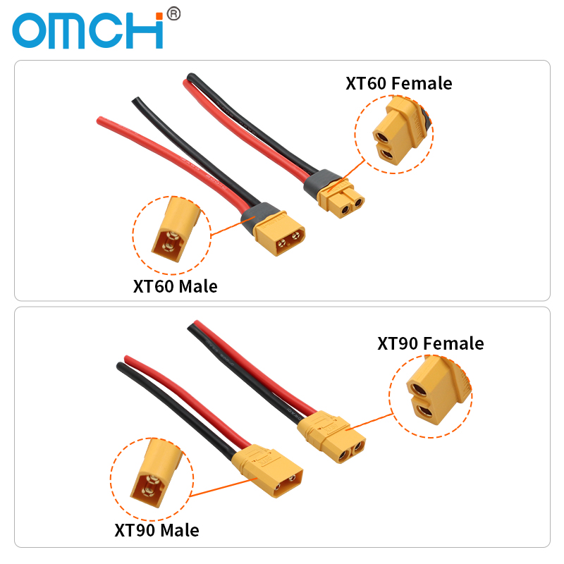 OMCH XT60 12/14AWG XT90 10AWG  - Drone Rc Link のレビューと価格