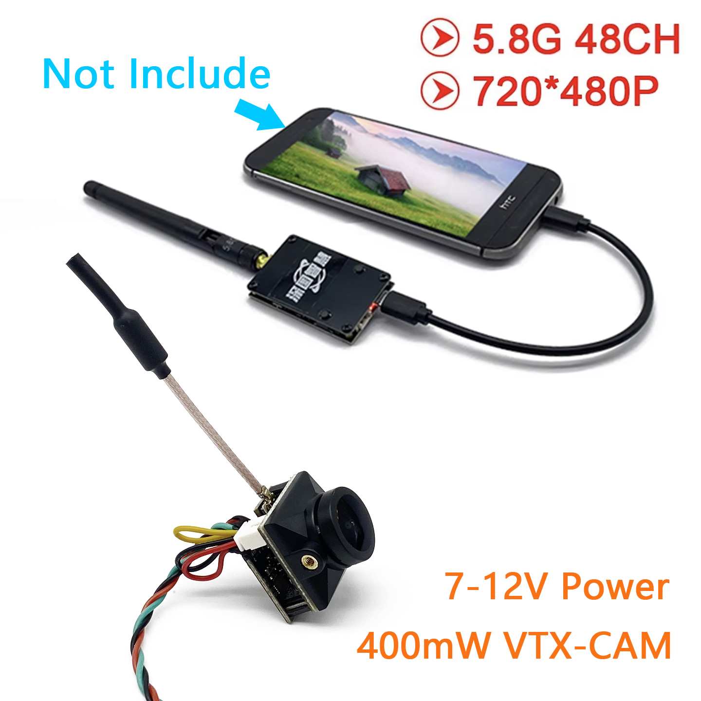 SLONWAKE 5.8GアナログUVC OTGレシーバー（ - Fpv Camera Cmos のレビューと価格